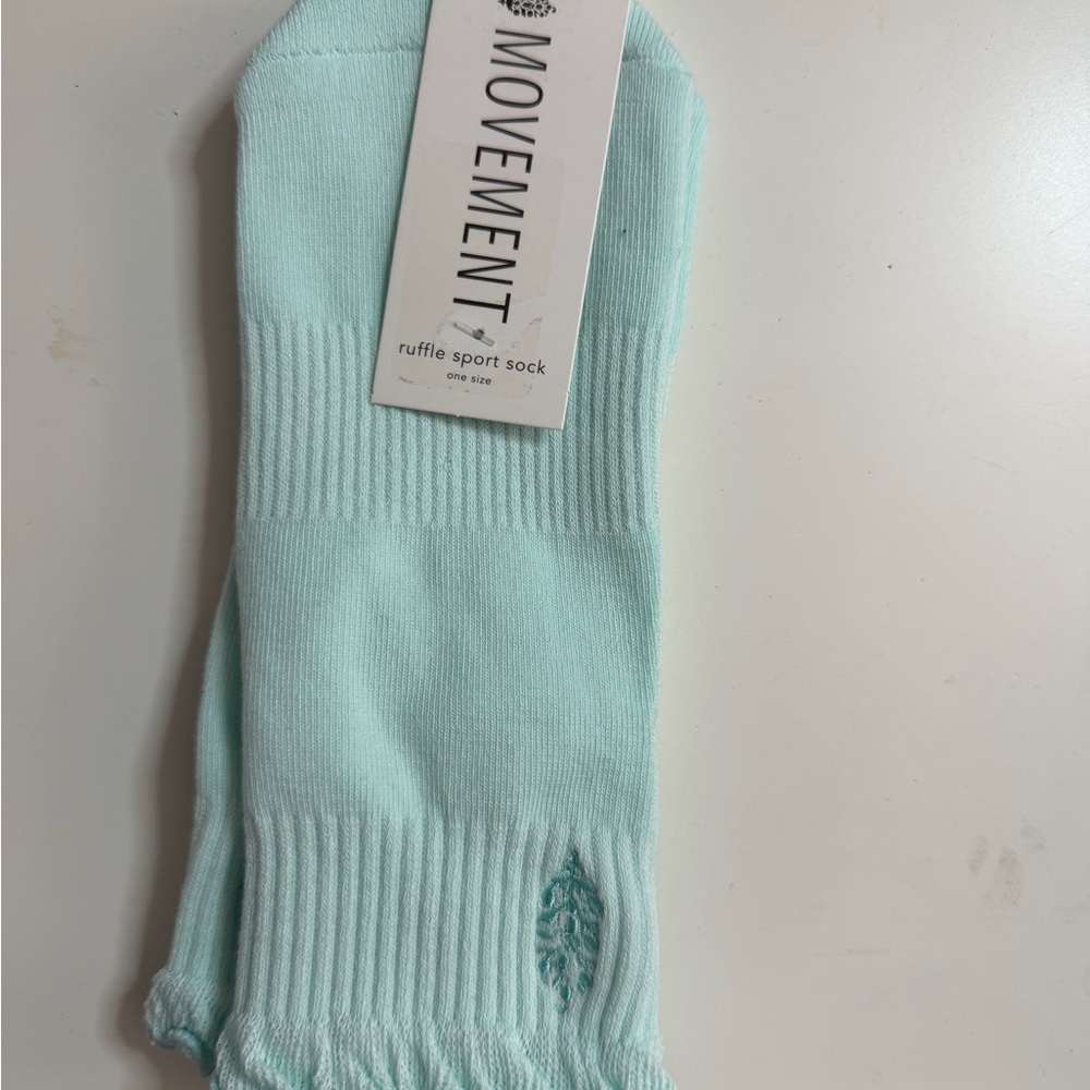 Free People Light Green Ruffle Athletic Socks